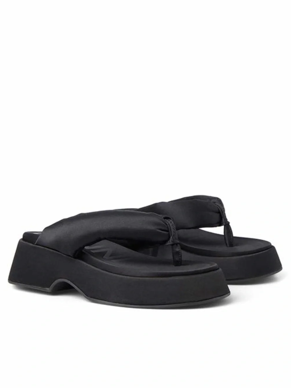 Ganni Black Platform Retro Thong Sandals Size 41